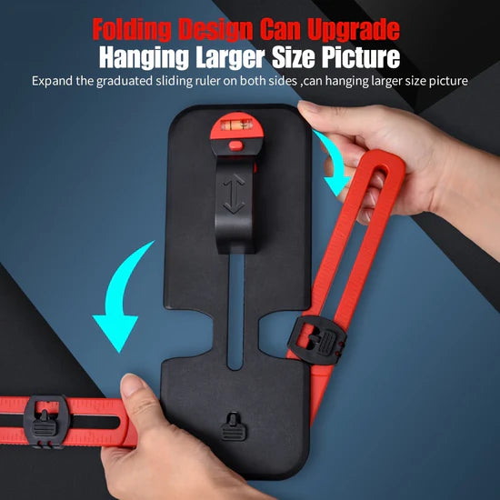 Precise Picture Hanging Tool with Level & Calibration | Adjustable Frame Positioning Tool | Professional Wall Art & Home Décor Leveling Accessory