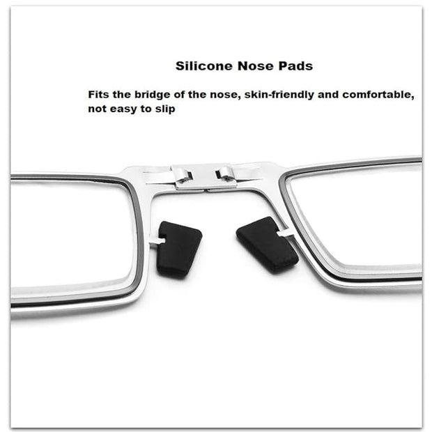 Folding Reading Glasses – Portable Pocket Readers for Men & Women | Blue Light Blocking, Rimless, Foldable Compact Design with Magnetic Protective Case