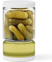 Glass Pickle Jar with Flip Filter Lid Storage with Brine Separator & Timer