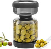 Glass Pickle Jar with Flip Filter Lid Storage with Brine Separator & Timer