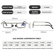 Folding Reading Glasses – Portable Pocket Readers for Men & Women | Blue Light Blocking, Rimless, Foldable Compact Design with Magnetic Protective Case