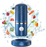 Fruit & Vegetable Cleaning Machine – USB Wireless Food Purifier | Multi-Purpose Cleaner for Fruits, Vegetables, Rice, Meat & Tableware (Blue, Medium)