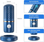 Fruit & Vegetable Cleaning Machine – USB Wireless Food Purifier | Multi-Purpose Cleaner for Fruits, Vegetables, Rice, Meat & Tableware (Blue, Medium)