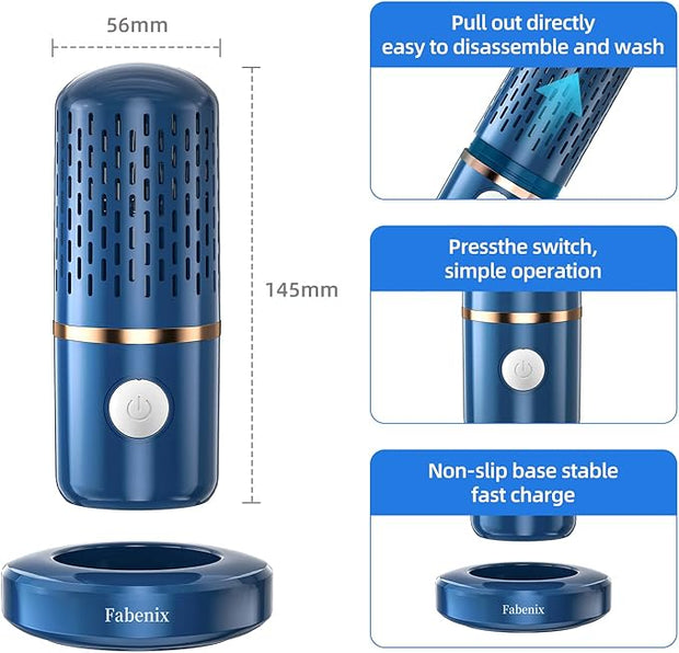 Fruit & Vegetable Cleaning Machine – USB Wireless Food Purifier | Multi-Purpose Cleaner for Fruits, Vegetables, Rice, Meat & Tableware (Blue, Medium)