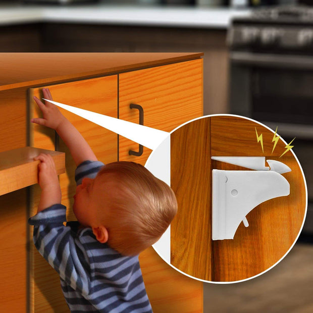Magnetic Cabinet Locks – Child Safety Locks for Cabinets, Cupboards & Drawers