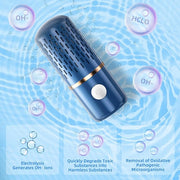 Fruit & Vegetable Cleaning Machine – USB Wireless Food Purifier | Multi-Purpose Cleaner for Fruits, Vegetables, Rice, Meat & Tableware (Blue, Medium)