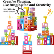 Number Learning Blocks – Fun Stacking Toy with Activity Cards