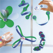 Magnetic Window Building Set – 24-Piece Holographic Prism Blocks with Suction Cups