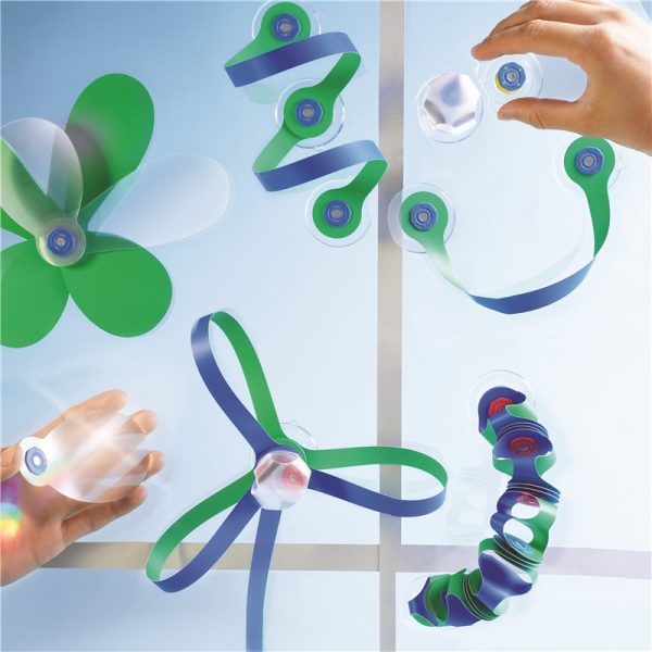 Magnetic Window Building Set – 24-Piece Holographic Prism Blocks with Suction Cups