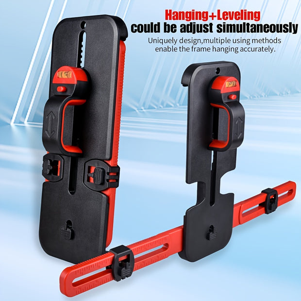 Precise Picture Hanging Tool with Level & Calibration | Adjustable Frame Positioning Tool | Professional Wall Art & Home Décor Leveling Accessory
