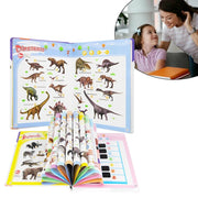 Interactive English Learning Talking Book for Kids | 300+ Words Audio Sound Book | Early Educational Musical Toy for Toddlers Ages 3-6 | Touch & Learn with American Accent Audio