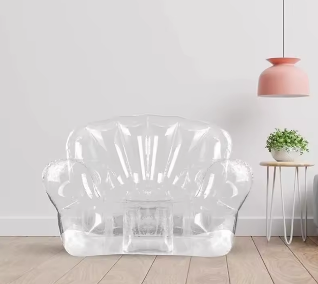 Inflatable Doll Lazy Sofa – Transparent Inflatable Chair